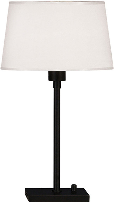 Robert Abbey 1832 Real Simple Matte Black Powder Coat Over Steel Side Table Lamp
