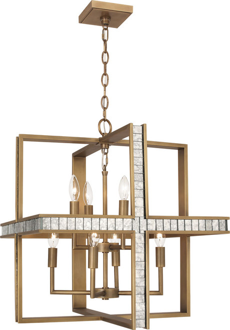 Robert Abbey 204 Diana Modern Warm Brass with Antiqued Mirror Lighting Pendant