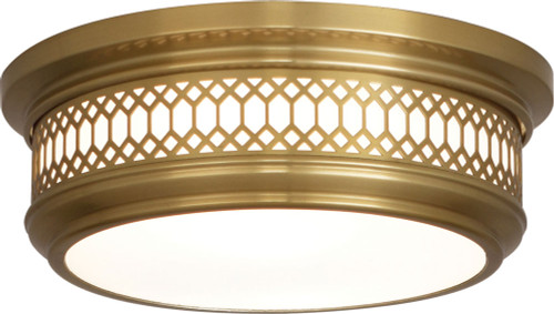 Robert Abbey 306 Williamsburg Tucker Antique Brass 12" Ceiling Light