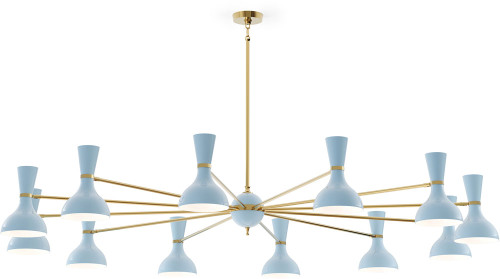 Robert Abbey BB12BB Clare Contemporary Modern Brass Ceiling Chandelier