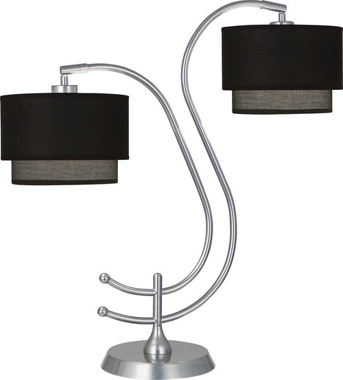 Robert Abbey C587B Charlee Modern Gunmetal Powder Coat Table Lamp Lighting