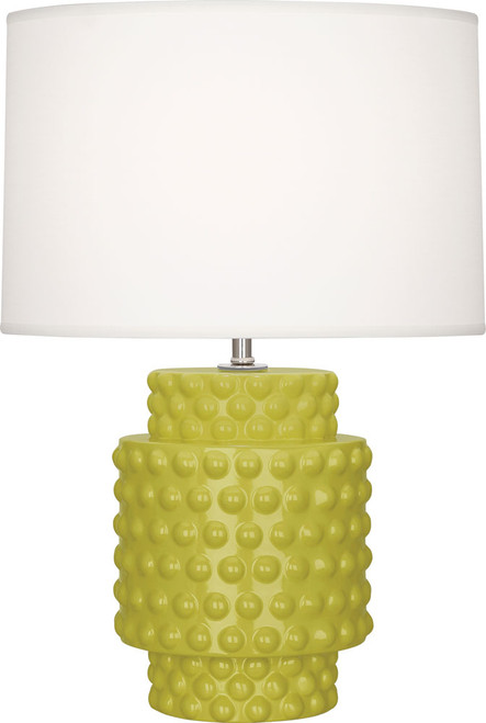 Robert Abbey CI801 Dolly Citron Glazed Textured Ceramic 21" Table Top Lamp