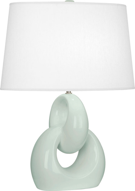 Robert Abbey CL981 Fusion Contemporary Celadon Glazed Ceramic with Polished Nickel 27" Table Lamp