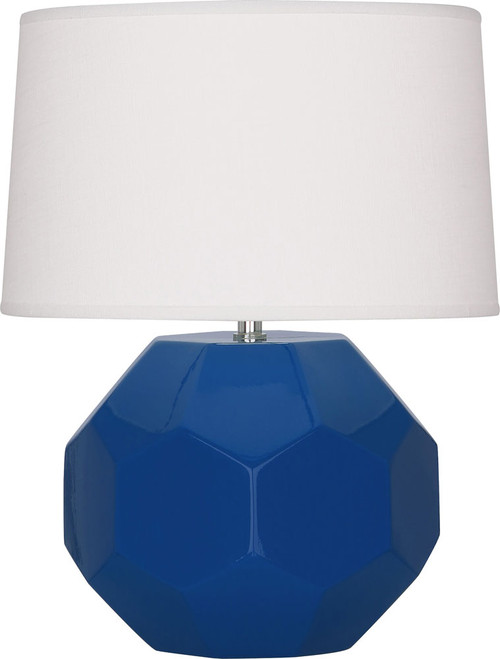 Robert Abbey CT02 Franklin Modern Cobalt Glazed Ceramic Table Light
