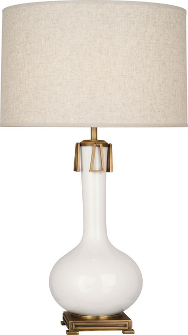 Robert Abbey LY992 Athena Lily Glazed Ceramic with Aged Brass Table Lamp