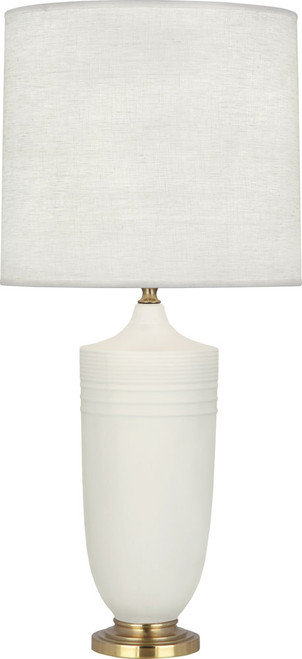 Robert Abbey MLY27 Michael Berman Hadrian Matte Lily Glazed Ceramic with Brass Table Lamp Lighting