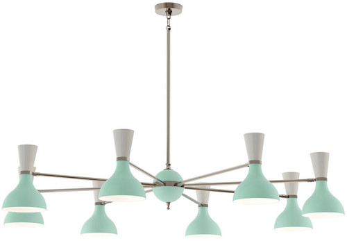 Robert Abbey MN09LY Clare Contemporary Polished Nickel Ceiling Chandelier