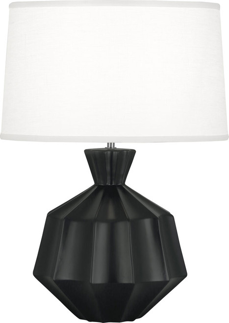 Robert Abbey MOS17 Orion Modern Matte Obsidian Glazed Ceramic Side Table Lamp