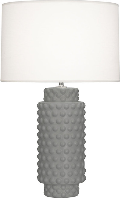 Robert Abbey MST08 Dolly Modern Matte Smoky Taupe Glazed Textured Ceramic Table Lamp Lighting