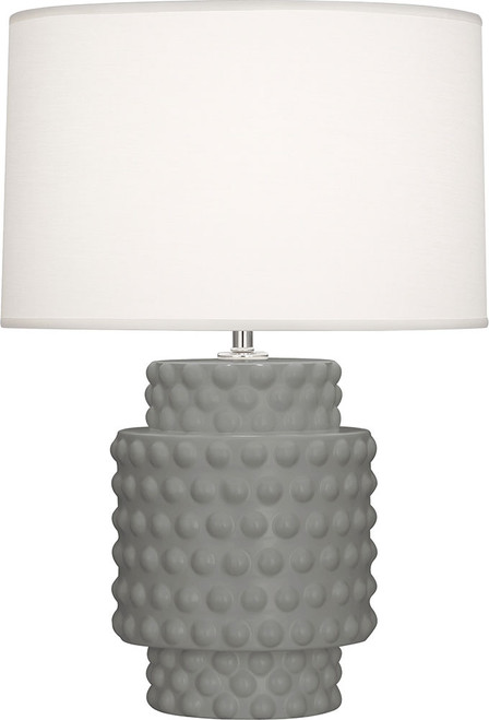 Robert Abbey MST09 Dolly Modern Matte Smoky Taupe Glazed Textured Ceramic Table Top Lamp