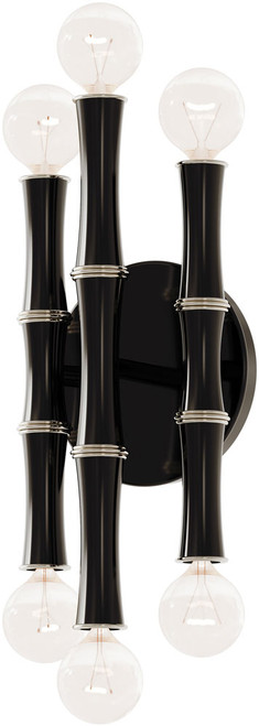 Robert Abbey OS76 Kane Modern Obsidian with Polished Nickel Wall Sconce