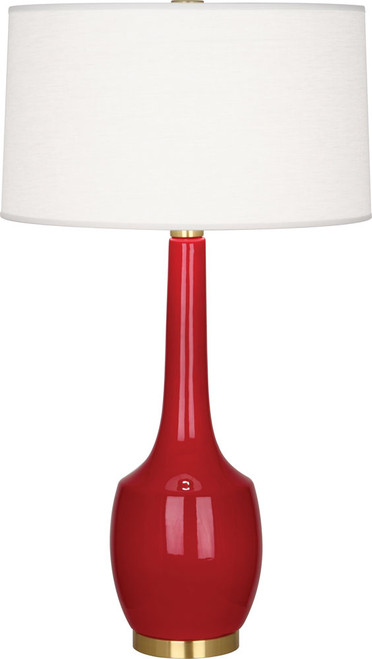 Robert Abbey RR701 Delilah Ruby Red Glazed Ceramic Side Table Lamp