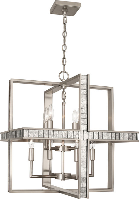 Robert Abbey S204 Diana Modern Antique Silver with Antiqued Mirror Hanging Light Fixture