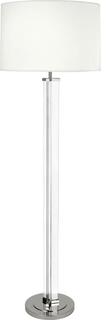 Robert Abbey S473 Fineas Contemporary Clear Glass and Polished Nickel Lighting Floor Lamp