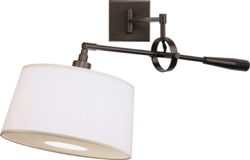 Robert Abbey Z1819 Real Simple Dark Bronze Powder Coat Wall Swing Arm Lamp