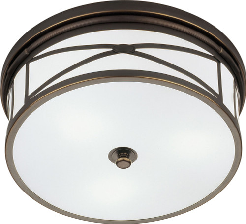 Robert Abbey Z1985 Chase Contemporary Deep Patina Bronze Flush Mount Light Fixture