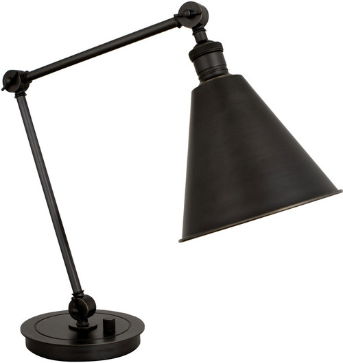 Robert Abbey Z2419 Alloy Vintage Deep Patina Bronze Table Top Lamp