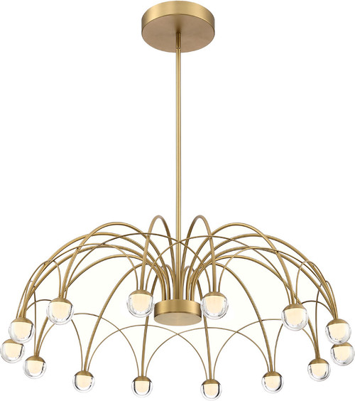 SDQ Lighting CH31314BG Modern Brushed Gold LED Chandelier Light