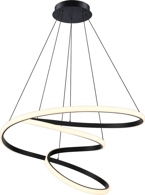 SDQ Lighting PD35003SB Contemporary Sand Black LED Pendant Light