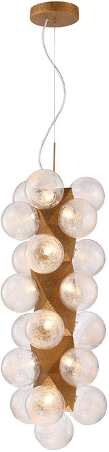SDQ Lighting PD33922GT Contemporary Gold Texture LED Entryway Light Fixture