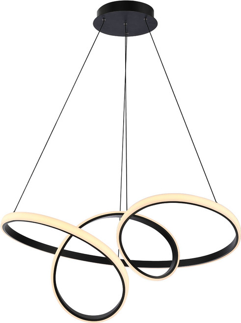 SDQ Lighting PD35006SB Contemporary Sand Black LED Pendant Lighting