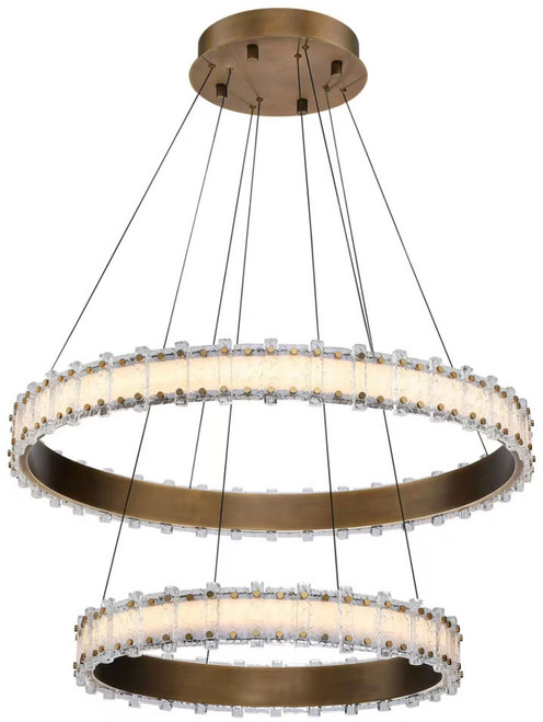 SDQ Lighting PD35601VB Modern Vintage Brass LED Pendant Lighting