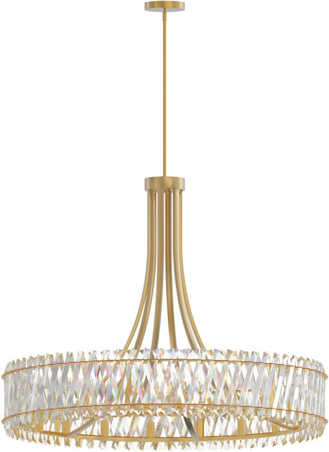 SDQ Lighting PD36418BG Contemporary Brushed Gold 42" Pendant Lamp