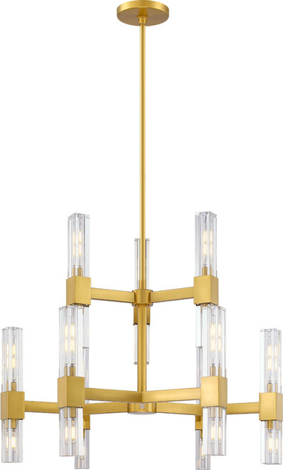 SDQ Lighting PD37631BG Contemporary Brushed Gold Chandelier Light