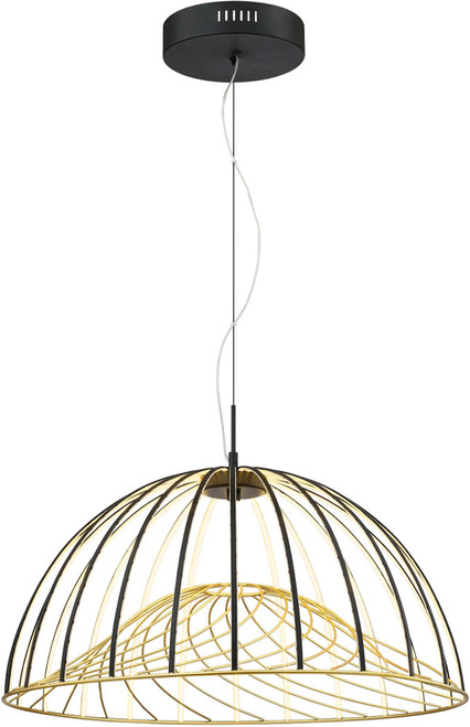 SDQ Lighting PD37901BKGD Contemporary Matte Black / Painted Gold LED Drop Ceiling Lighting