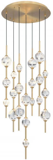 SDQ Lighting PD39921BG Modern Brushed Gold LED Multi Pendant Lamp