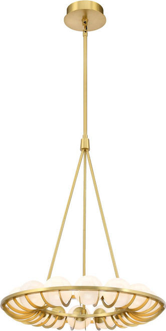 SDQ Lighting PD40114BG Modern Brushed Gold LED Chandelier Lighting