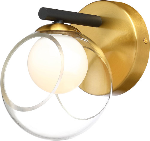 SDQ Lighting VL37201SBBG Contemporary Brushed Gold LED Wall Sconce Light