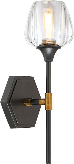SDQ Lighting VL37301UBVB Modern Urban Bronze / Aged Brass Wall Lamp