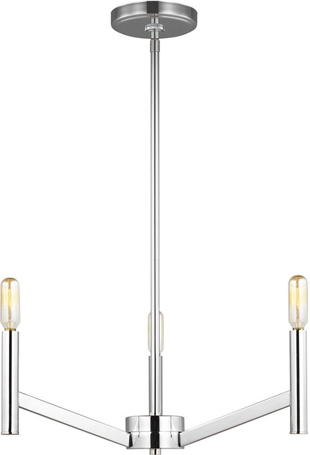 Visual Comfort Studio 3124303EN-05 Vector Modern Chrome LED Mini Chandelier Light