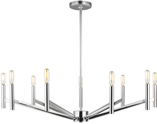 Visual Comfort Studio 3124309-05 Vector Modern Chrome Hanging Chandelier