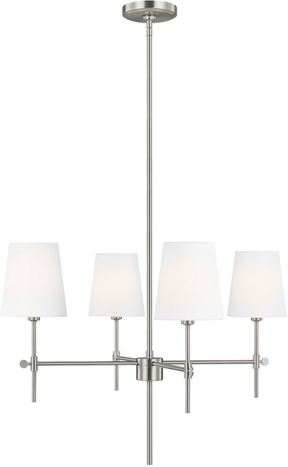 Visual Comfort Studio 3187204EN-962 Baker Modern Brushed Nickel LED 26" Ceiling Chandelier