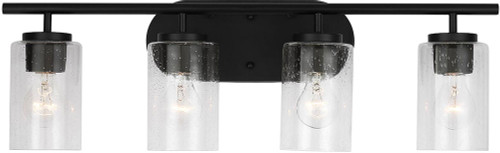 Generation Lighting Lighting 41173-112 Oslo Midnight Black 4-Light Bathroom Vanity Light
