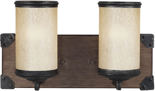 Generation Lighting 4413302-846 Dunning Stardust / Cerused Oak 3-Light Bathroom Light Fixture