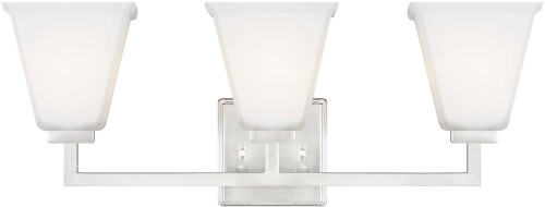 Generation Lighting 4413703EN3-962 Ellis Harper Brushed Nickel 3-Light Bathroom Vanity Light Fixture