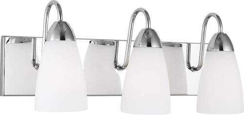 Generation Lighting 4420203-05 Seville Modern Chrome 3-Light Lighting For Bathroom