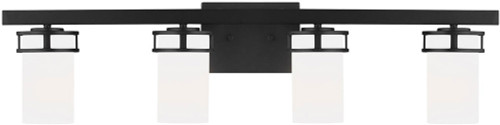 Generation Lighting 4421604-112 Robie Modern Midnight Black 4-Light Vanity Lighting