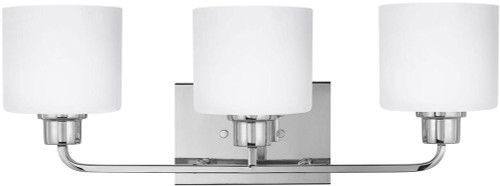 Generation Lighting 4428803EN3-05 Canfield Chrome LED 3-Light Bathroom Sconce