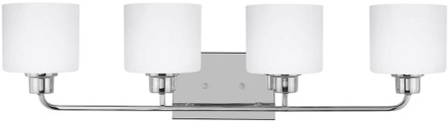 Generation Lighting 4428804EN3-05 Canfield Chrome LED 4-Light Vanity Light Fixture