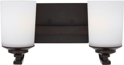 Generation Lighting 4430702-710 Kemal Burnt Sienna 2-Light Bathroom Vanity Light Fixture