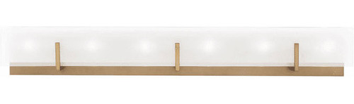 Visual Comfort Studio 4430806EN-848 Syll Contemporary Satin Brass LED 6-Light Bathroom Vanity Lighting