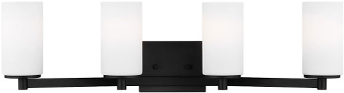 Generation Lighting Lighting 4439104-112 Hettinger Midnight Black 4-Light Bath Lighting Fixture
