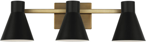 Generation Lighting 4441303-848 Towner Modern Satin Brass 3-Light Bathroom Sconce Lighting