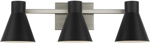 Generation Lighting 4441303-962 Towner Modern Black 3-Light Bath Lighting Sconce