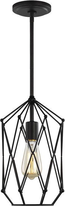 Visual Comfort Studio 5134101-112 Zarra Contemporary Midnight Black Mini Lighting Pendant