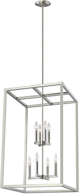 Generation Lighting 5134508-962 Moffet Street Contemporary Brushed Nickel 19" Foyer Light Fixture